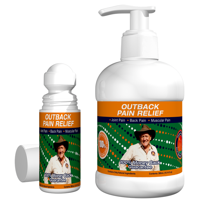 Outback pain relief oil 300ml plus 50ml